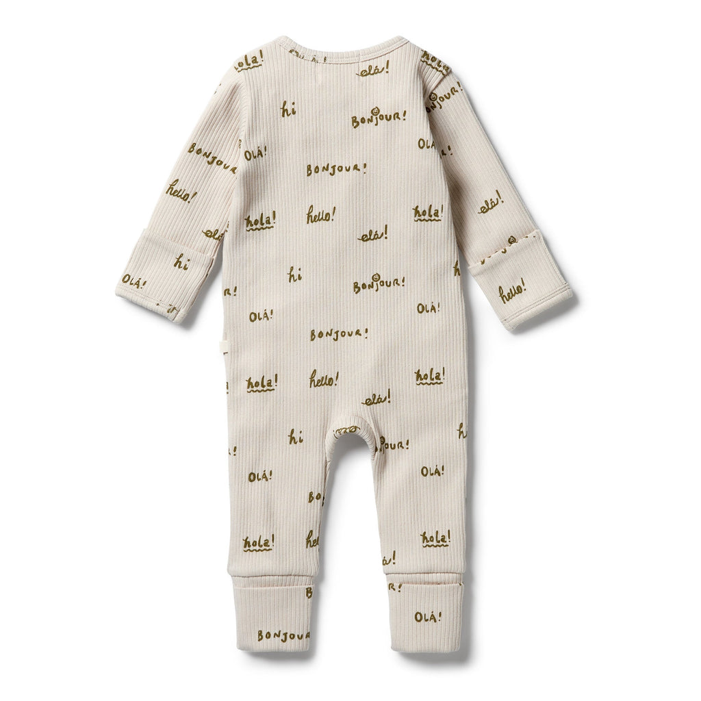 Wilson and Frenchy - Organic Rib Zipsuit with Feet - Little Love of Mine